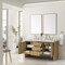James Martin Vanities Hudson 60in Double Vanity, Light Natural Oak w/ 3 CM Ethereal Noctis Top 435-V60D-LNO-3ENC - alternate 6